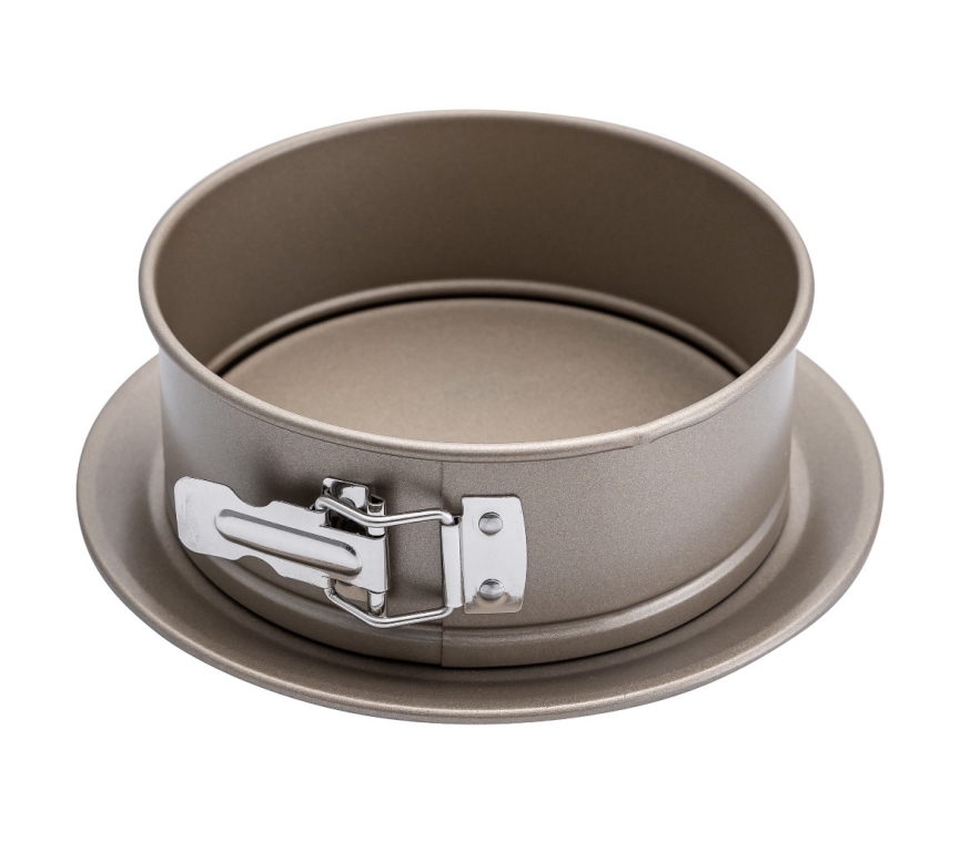 תבנית קפיץ  18 ס"מ טפלון תחתית רחבה זהב (גובה 7 ס"מ)