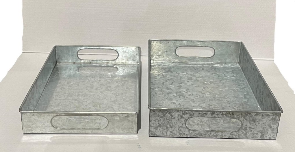 זוג תבניות מלבנית פח מגולוון 34/24  31/21 ס"מ "רטרו"