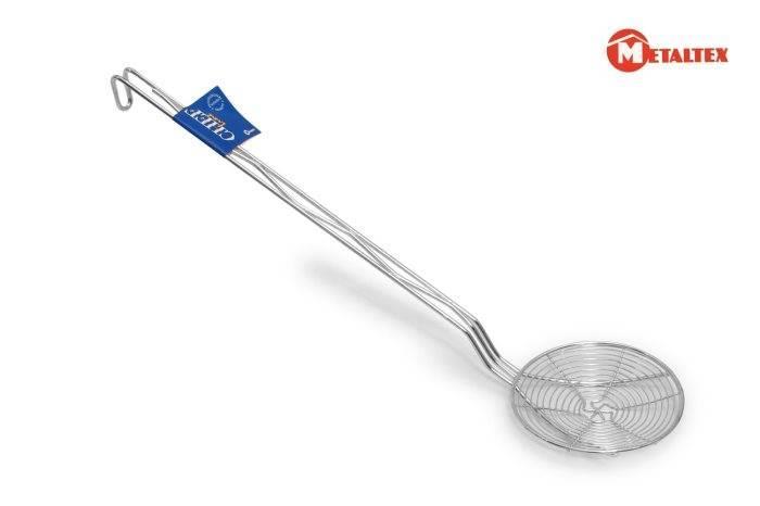 כף טיגון עכביש 14 ס"מ ציפוי בדיל METALTEX