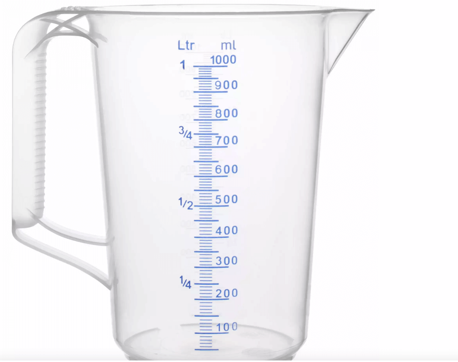 כד מידה פלסטי 1L ליטר סימון כחול  SCHNEIDER PP