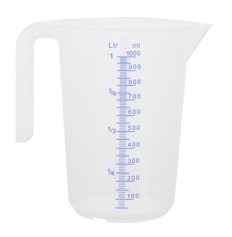 כד מידה פלסטי 1L ליטר סימון כחול י.פתוחה SCHNEIDER PP