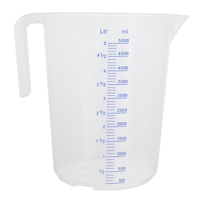 כד מידה פלסטי 5L ליטר סימון כחול י.פתוחה SCHNEIDER PP