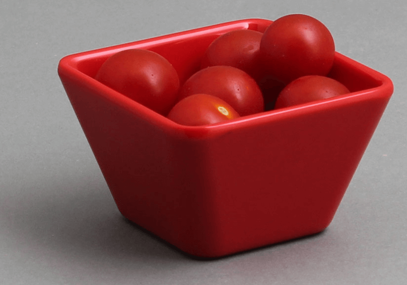 קערה ריבועית קונית 9 ס"מ מלמין אדום EFAY