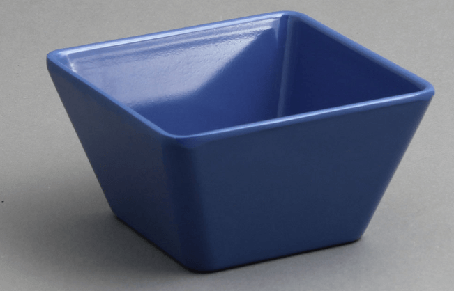 קערה ריבועית קונית 13 ס"מ מלמין כחול EFAY