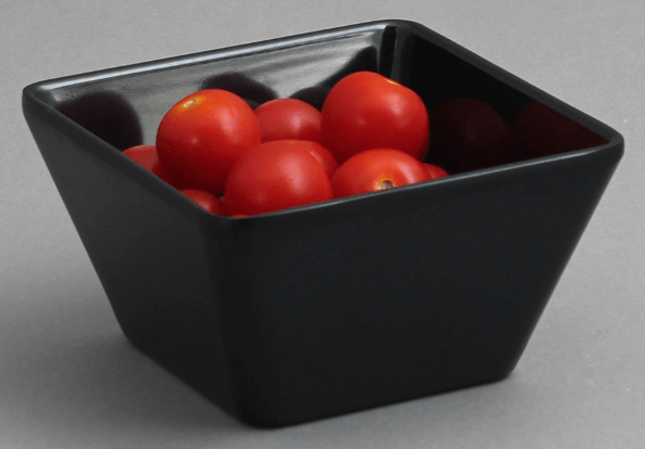 קערה ריבועית קונית 13 ס"מ מלמין שחור EFAY