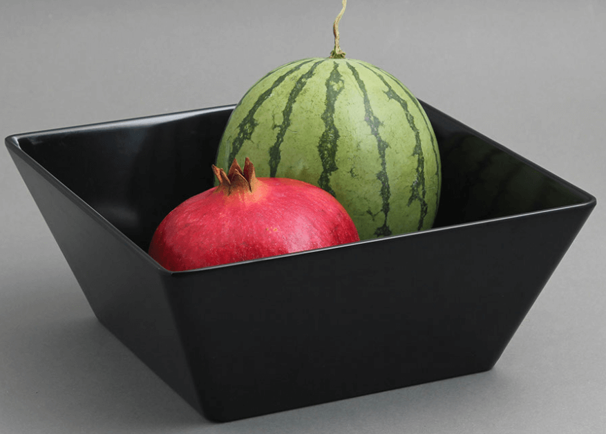 קערה ריבועית קונית 24 ס"מ מלמין שחור EFAY