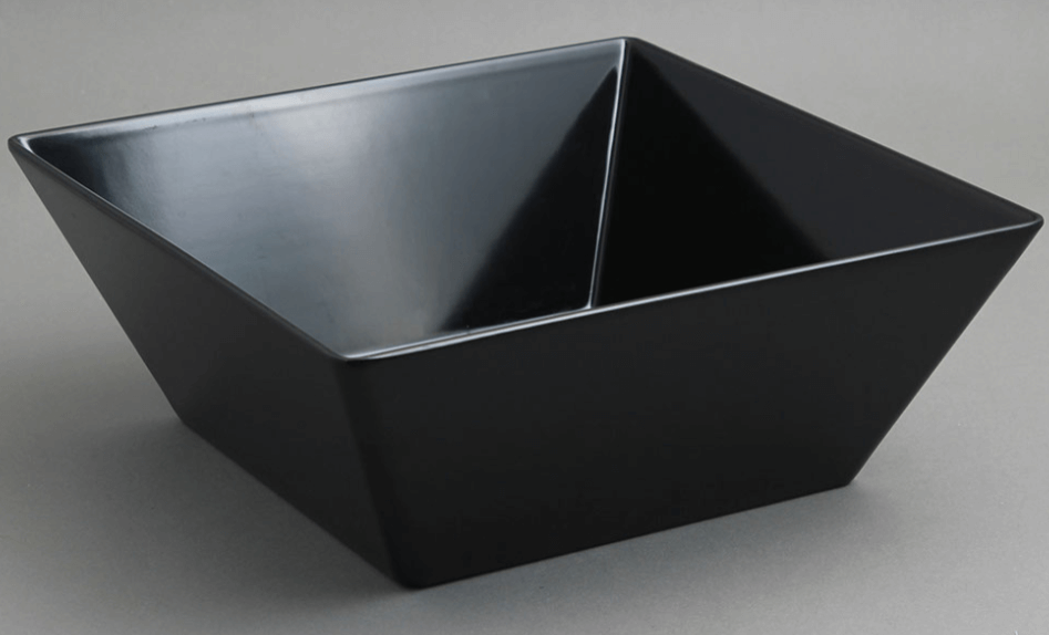 קערה ריבועית קונית 30 ס"מ מלמין שחור EFAY