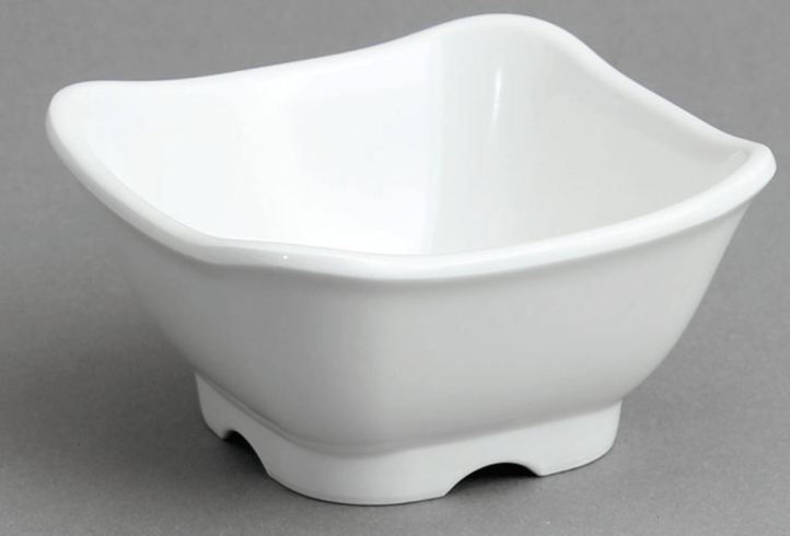 קערה/לפתניה מרובעת 5.5X12X12 מלמין לבן EFAY