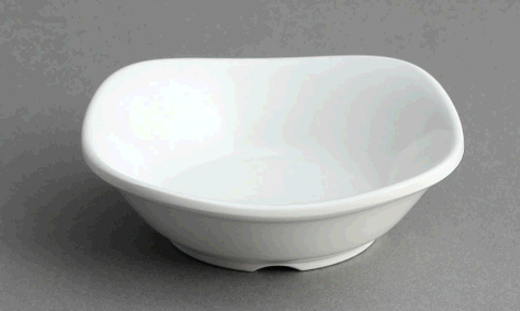 צלוחית רבועית 10X3.3 מלמין לבן EFAY