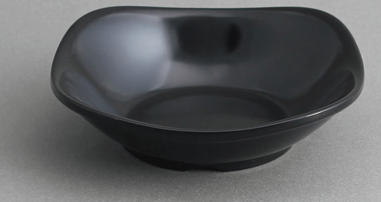 צלוחית רבועית 12.5X2.5 מלמין שחור EFAY