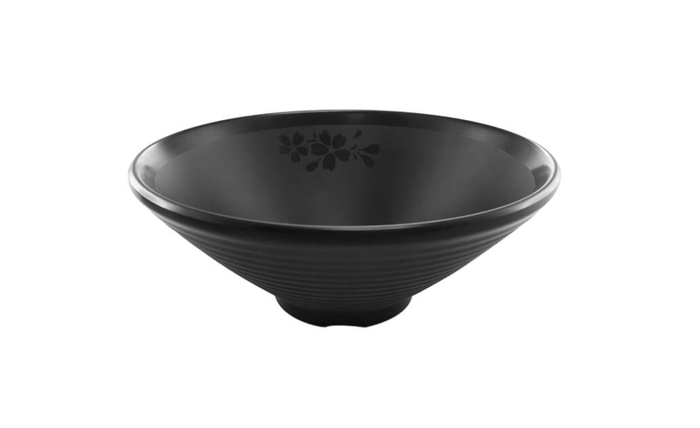 קערה טיינג’ין 15X6.2 ס”מ סקורה מלמין שחור EFAY