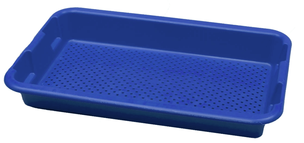 מיכל פלסטי כחול  מחורר 10L (מייבש) 60X40 ס"מ scaritech