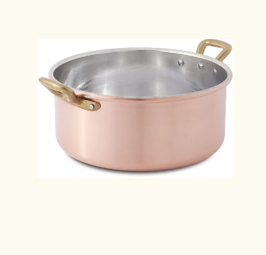 סיר 28 ס"מ נחושת מהודר גבוה ללא מכסה(בנפרד) CU ARTIGIANA 10.5L