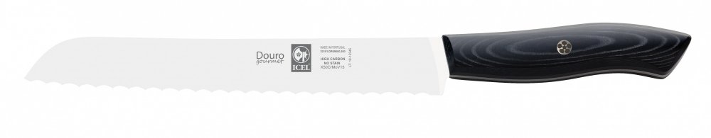 סכין לחם 20 ס"מ ידית דמוי אבן שחורה  ICEL DOURO Gourmet