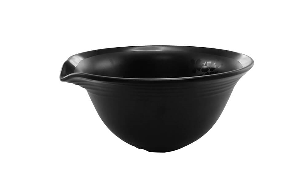 קערה שיאן עם פיה 18X9.3 ס”מ סקורה מלמין שחור Efay