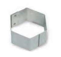 מיקד/טבעת אפייה/רינג משושה צלע 4 ס"מ גובה 4 ס"מ נירוסטה