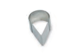 מיקד/טבעת אפייה/רינג  טיפה 25/16 גובה 5 ס"מ נירוסטה