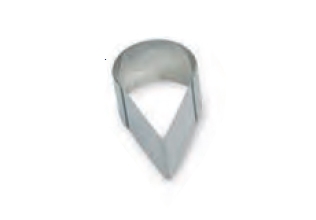 מיקד/טבעת אפייה/רינג  טיפה 6.5/9.5 גובה 4 ס"מ נירוסטה