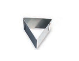 מיקד/טבעת אפייה/רינג  משולש צלע 7 גובה 4 ס"מ נירוסטה