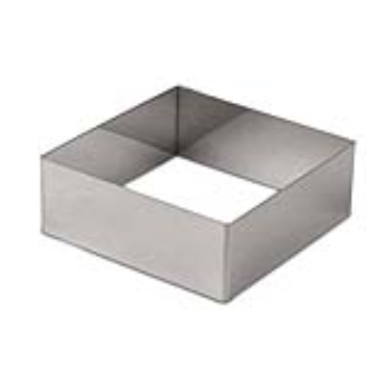 טבעת אפייה/ רינג/ מסגרת מרובעת 22/22 גובה 6 ס"מ נירוסטה