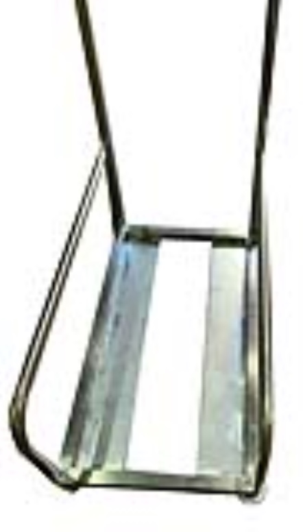 עגלה נירוסטה ל 2 קופסה 10 ( קופסא ) עם מעקה כולל ידית B-M