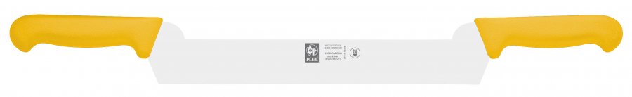 סכין גבינה 30 ס"מ 2 ידיות צהובה ICEL LINHA PRATICA