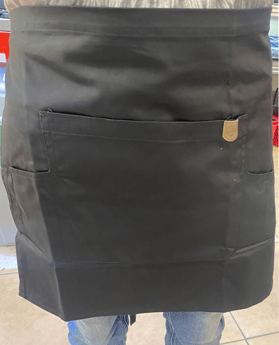 סינר חצי טאבלט צרפתי בד שחור