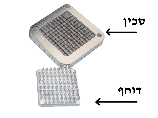 סכין לחותך צ'יפס קטן 6 מ"מ  10/10 ריבועים )  "1/4