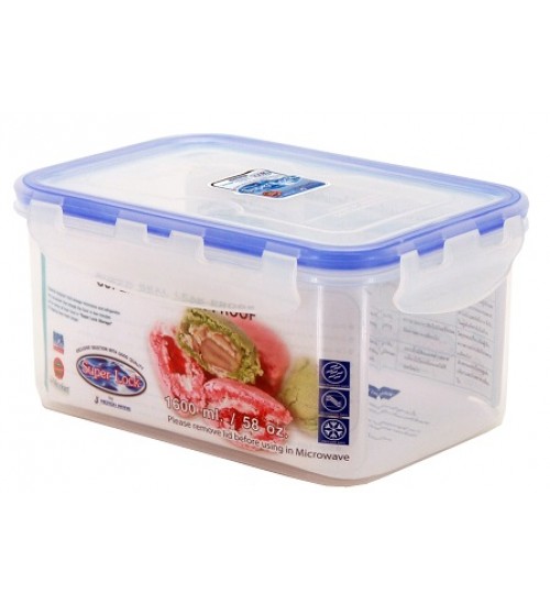 קופסא אחסון 1600 מ"ל מלבנית סופרלוק 6125super Lock