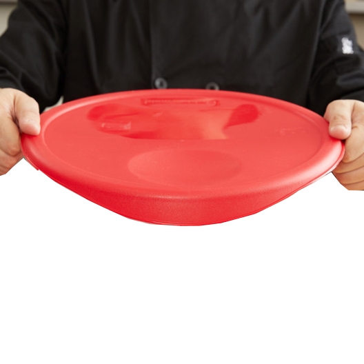 מכסה למיכל אחסון עגול אדום 11.4/7.6 ליטר 1980387  1/6 RUBBERMAID