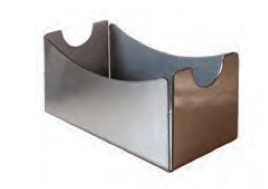 מעמד לשני מיכלי זכוכית לשמן מרובעי ראש נירוסטה