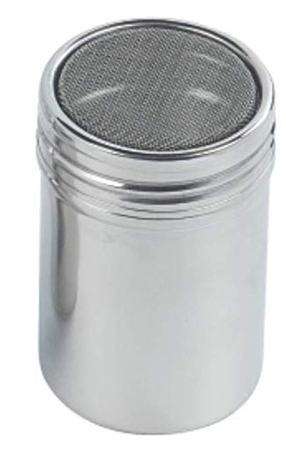 מלחיה נירוסטה עגולה/מסננת לאבקת סוכר מכסה רשת 20CL