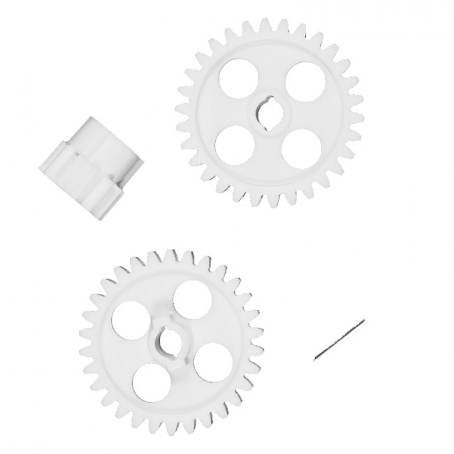 סט 4 חלקים למייבש חסה 10/20 ליטר(3 גלגלי שיניים ופין) DYNAMIC