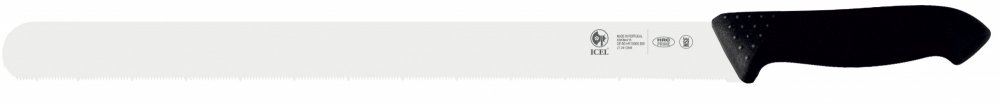 סכין קונדיטור חלק 36 ס"מ ידית פלסטיק שחורה ICEL PROFLEX