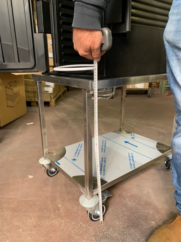 עגלה נירוסטה  גבוהה ל טרמו UPC400 + מדף תחתון  כל הדגמים קמברו וטורקיה ללא ידית B-M