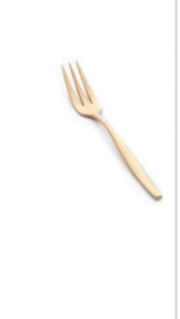 מזלג עוגה אריאל זהב מבריק תריסר 10/1