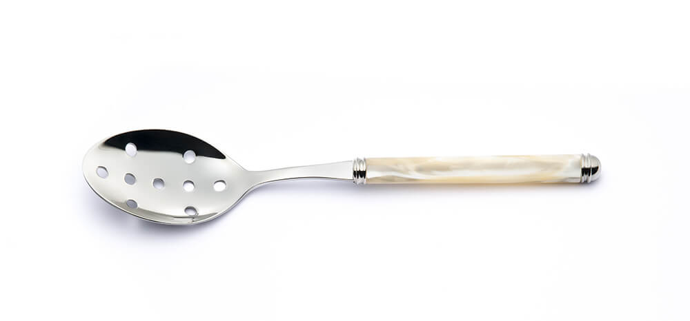 כף הגשה מחורר 24.1 ס"מ נירוסטה ליאנה שנהב EME