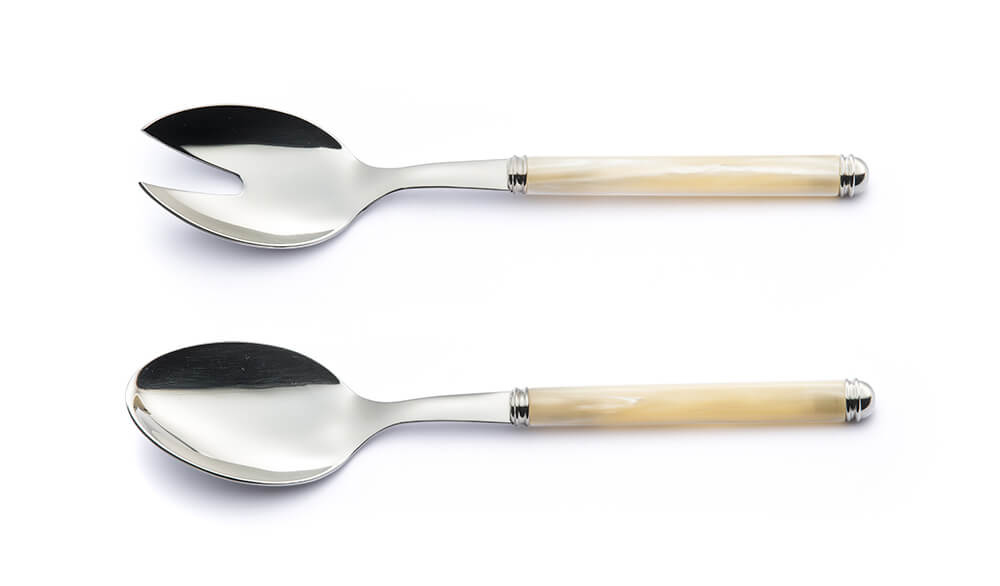 סט 2 כפות סלט מהודר 23.8 ס"מ נירוסטה ליאנה שחור EME