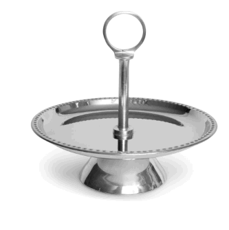 מעמד נירוסטה מעוצב קומה אחת על רגל 25.5 ס"מ