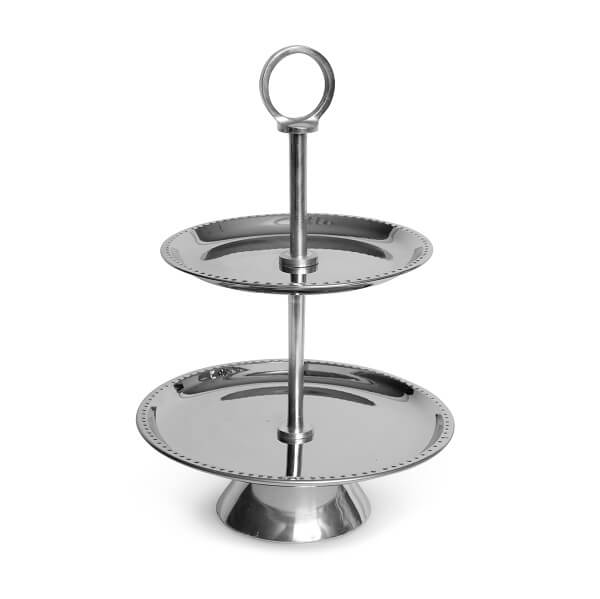 מעמד 2 קומות נירוסטה מעוצב 22/18 ס"מ גובה 34 ס"מ