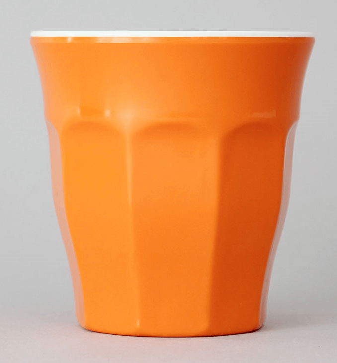 כוס מקרון 177 מ"ל מלמין כתום/לבן 120/10 EFAY