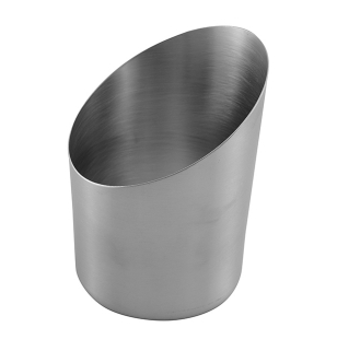 כוס נירוסטה לצ''יפס  8.5 ס"מ