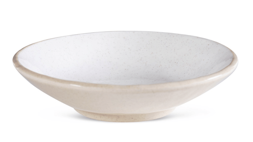 צלחת עמוקה/קערית 14 ס"מ מלמין קרם מנוקד שפה כהה אופאל TAMA 25CL