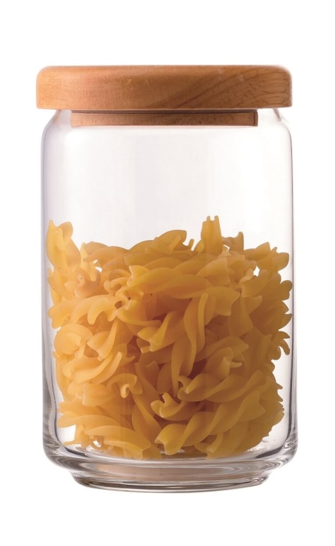 צנצנת זכוכית פופ 75CL + מכסה עץ שעם OCEAN