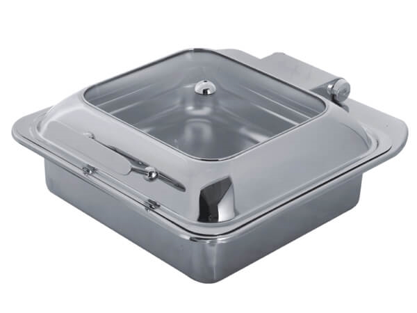 שפינג לאינדוקציה ללא רגליים מרובע 2/3 5.5 ליטר חלון זכוכית