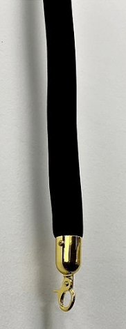 חבל לעמוד תור 1.5 מטר שחור תפסן זהב(תואם 915144BRG)