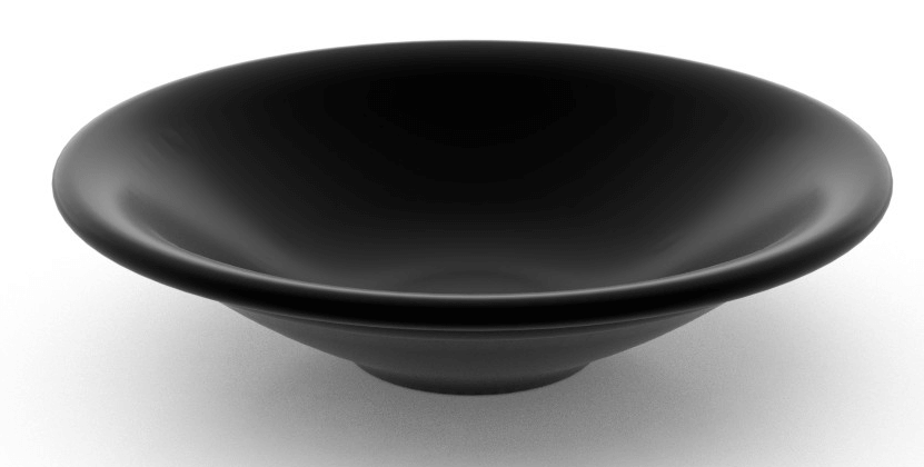 צלחת חומוס קטנה 16.5 ס"מ מלמין שחור TAMA 35CL