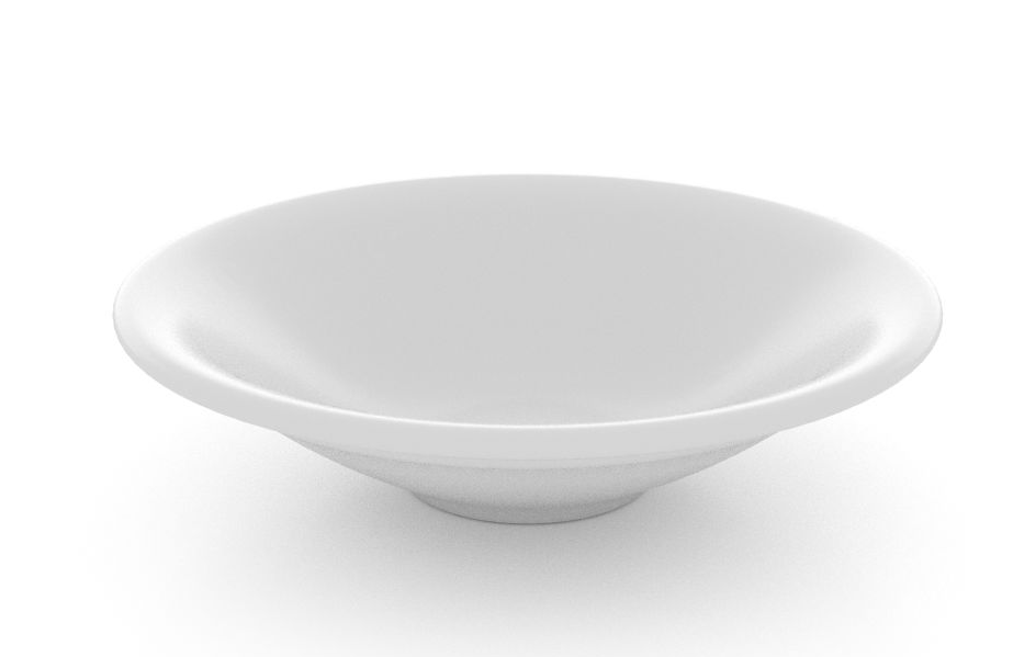 צלחת חומוס קטנה 16.5 ס"מ מלמין לבן TAMA 35CL