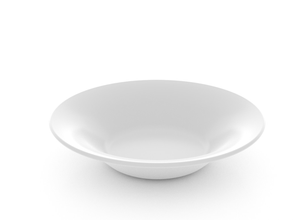 צלחת/קערה חומוס 18 ס"מ מלמין לבן 40CL