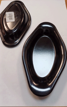 צלחת לחמוצים פלסטיק שחור 17X10 ס"מ שוהם Tama